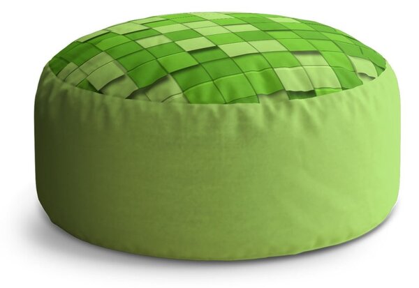 Taburet Circle Green Blocks 3D, zelená