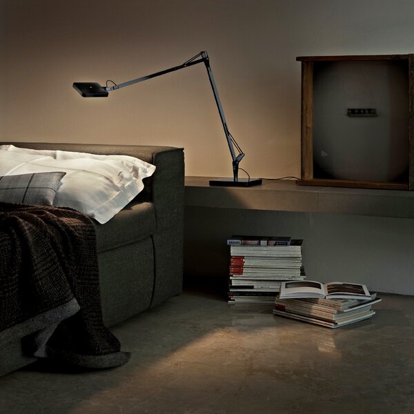 Flos F3311033 Kelvin LED, antracitová stolní lampa na pracovní stůl, 8W LED 3000K, 48+58cm