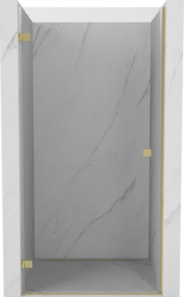 Mexen Lunar-B sprchové dveře otočné levé 65 cm, čiré, zlaté kartáčované - 832-065-000-55-00-L