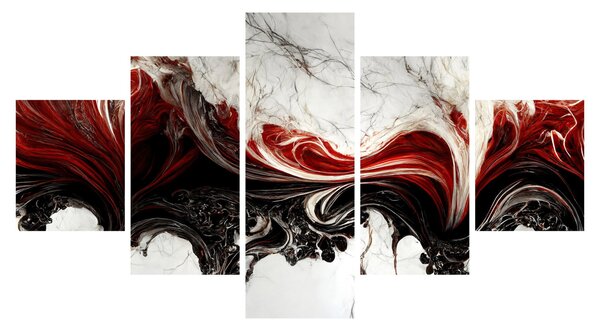 Obraz - Mramorovaná abstrakce (125x70 cm)