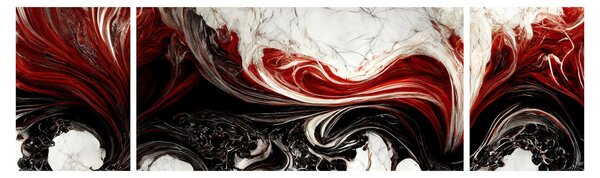 Obraz - Mramorovaná abstrakce (170x50 cm)