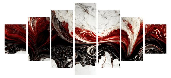 Obraz - Mramorovaná abstrakce (210x100 cm)