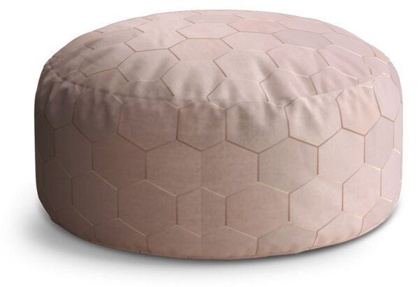 Taburet Circle rose gold, růžová