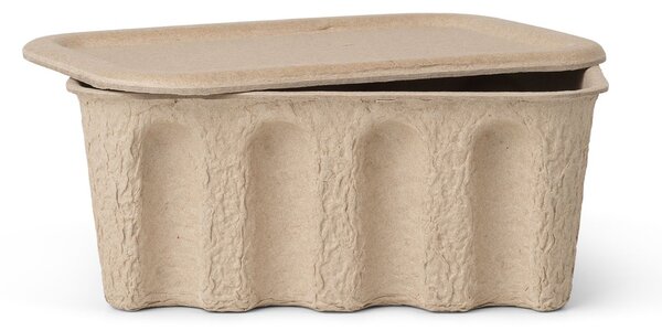 Úložný box s víkem Paper Pulp Small – set 2 ks