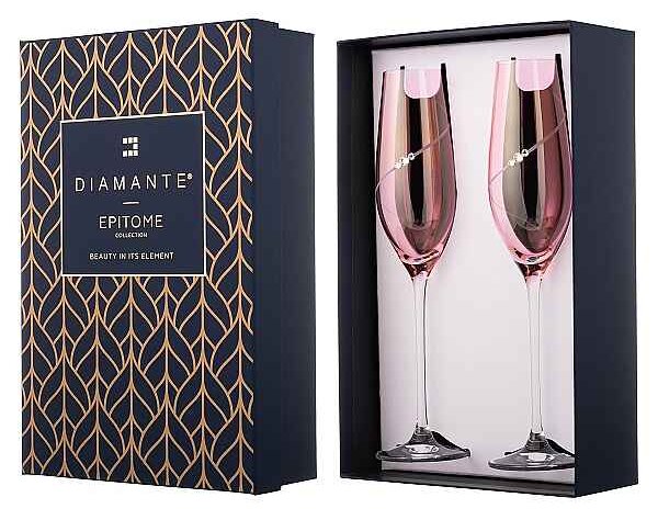 Diamante Silhouette Pink sklenice na sekt 210 ml 2 ks