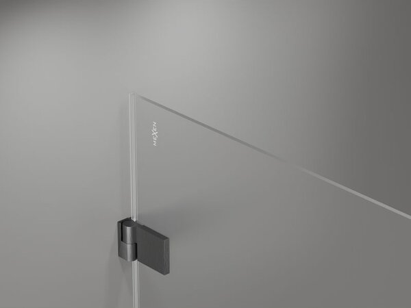 Mexen Lunar-B L sprchové dveře pravé 110 cm, transparentní, kartáčovaná šedočerná - 832SL-110-050-66-00-P