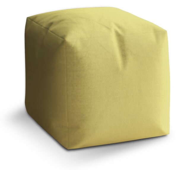 Taburet Cube avokádo, žlutá