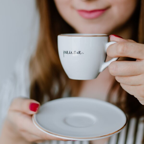 Šálek na espresso s podšálkem Pauza 90 ml, 0,09 l