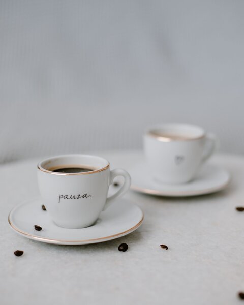 Šálek na espresso s podšálkem Pauza 90 ml, 0,09 l