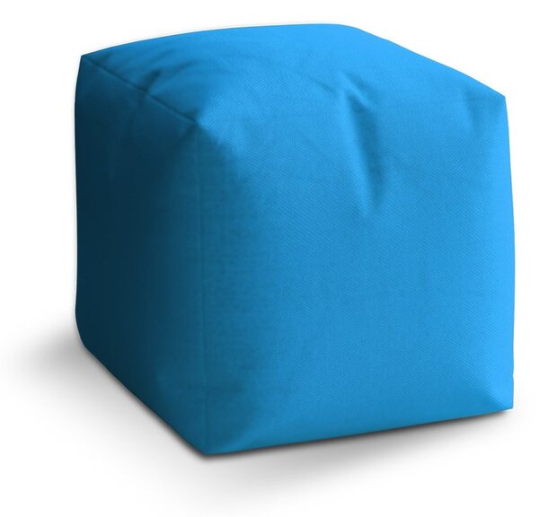 Taburet Cube azurová, modrá
