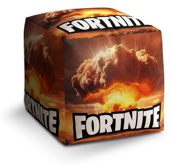 Taburet Cube Fortnite exploze, oranžová