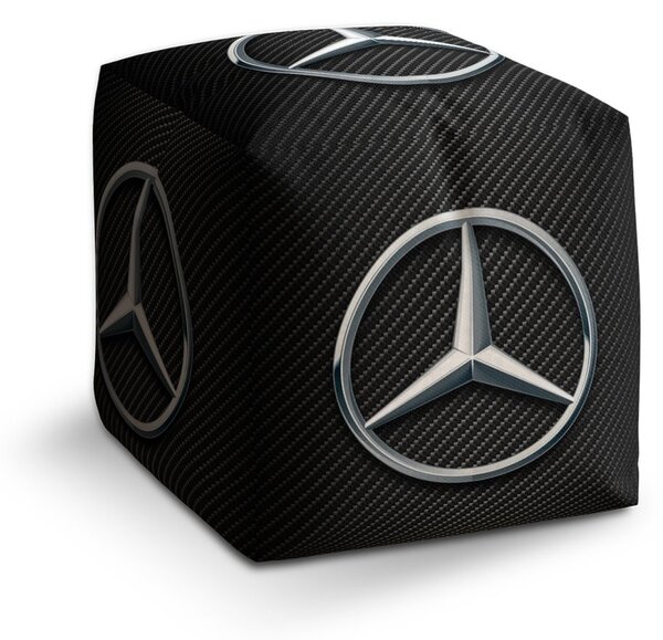 Taburet Cube Carbon, černá
