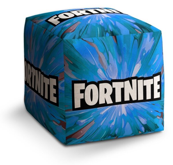 Taburet Cube Fortnite modrá, modrá