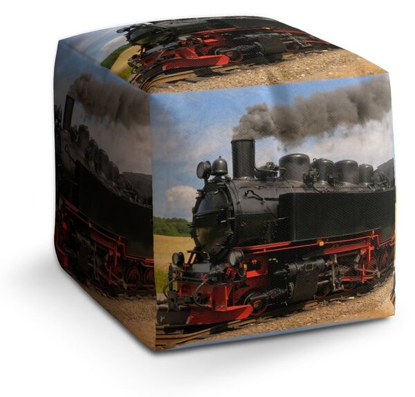 Taburet Cube lokomotiva 3, barevná