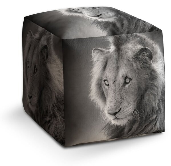 Taburet Cube lvíček, šedá
