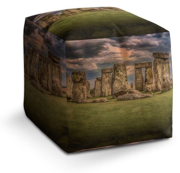 Taburet Cube Stonehenge, barevná