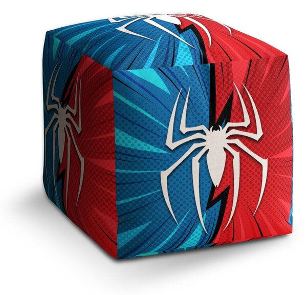 Taburet Cube Spider, červená / modrá