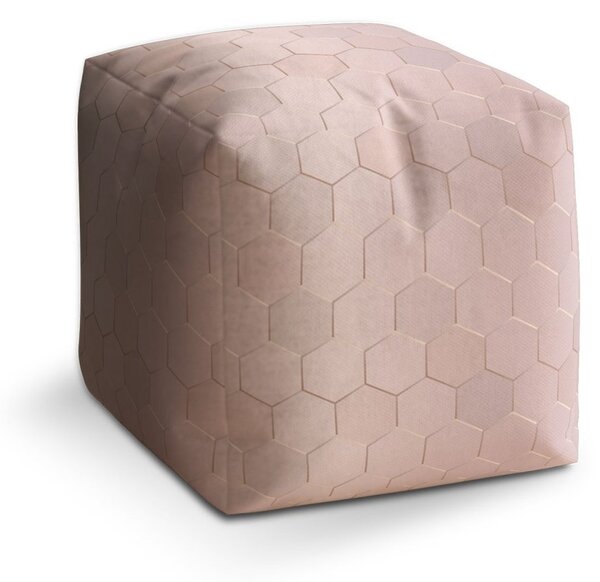 Taburet Cube rose gold, růžová