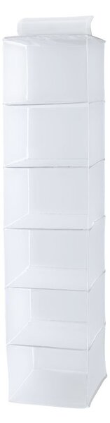Závěsný organizér na oblečení Compactor Milky 30 x 30 x 128 cm – 6 přihrádek