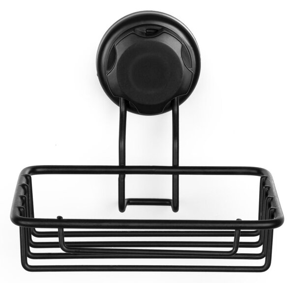Držák na mýdlo / houbu Compactor Bestlock Black s přísavkou - bez vrtání, nosnost 4 kg