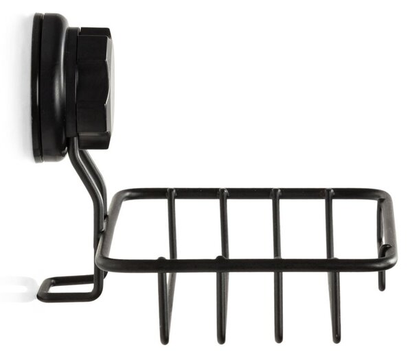 Držák na mýdlo / houbu Compactor Bestlock Black s přísavkou - bez vrtání, nosnost 4 kg