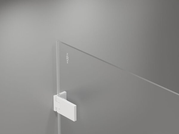 Mexen Lunar-F sprchové dveře skládací levé 60 cm, transparentní, bílé - 836-060-000-20-00-L