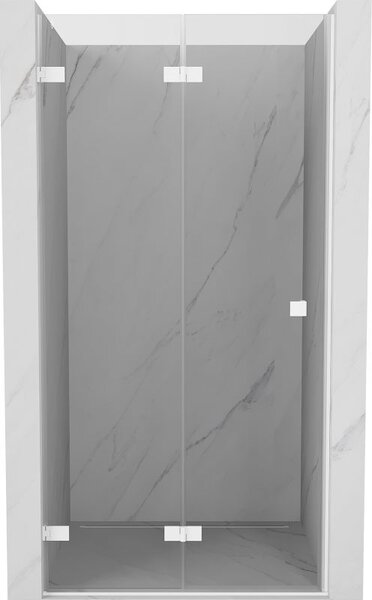 Mexen Lunar-F sprchové dveře skládací levé 60 cm, transparentní, bílé - 836-060-000-20-00-L