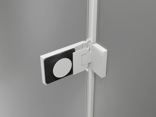Mexen Lunar-F sprchové dveře skládací levé 60 cm, transparentní, bílé - 836-060-000-20-00-L