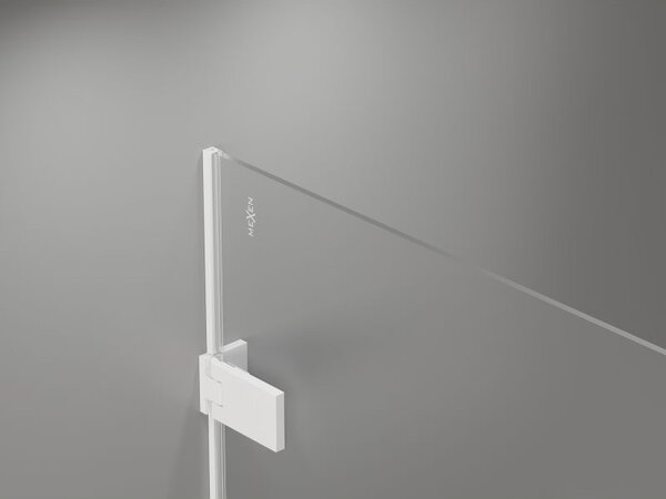Mexen Lunar-F sprchové dveře skládací levé 60 cm, transparentní, bílé - 836-060-000-20-00-L