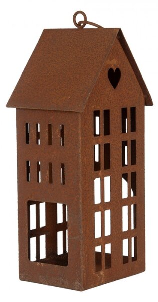 Kovová dekorace vysoký dům Zwemblik – 13x11x30 cm