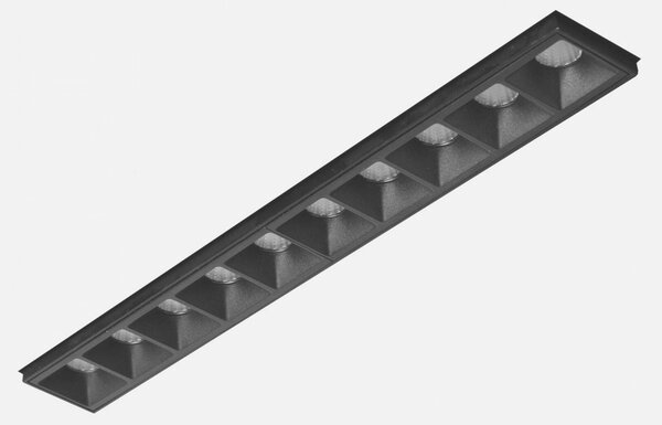 KOHL LIGHTING KOHL-Lighting NSES bezrámečkové zapuštěné svítidlo 270x35 mm černá 20 W 30D CRI 90 3000K Non-Dimm