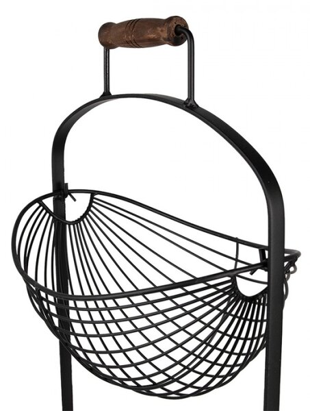 Drátěný kuchyňský stojan se 2 houpacími košíky – 27x19x57 cm