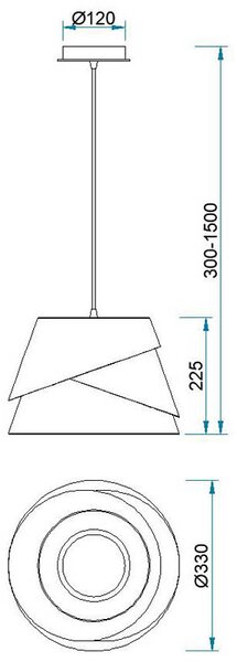 Mantra 5862 Alborán, bílé závěsné svítidlo, 1x40W E27, prům. 33cm