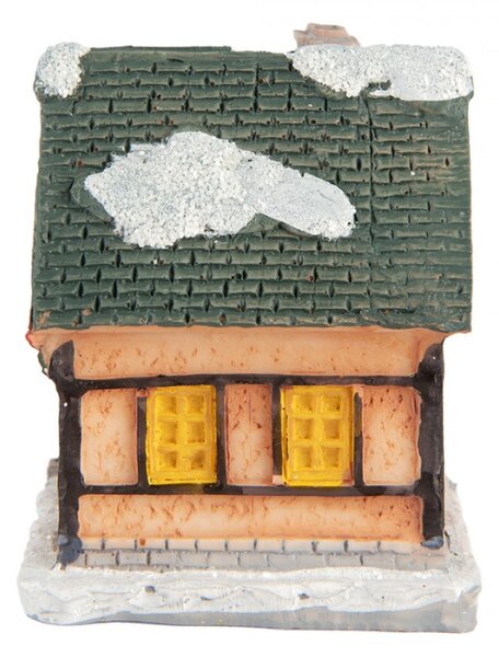 Barevný dekorační domeček s LED světýlky Hoefkens – 6x5x6 cm
