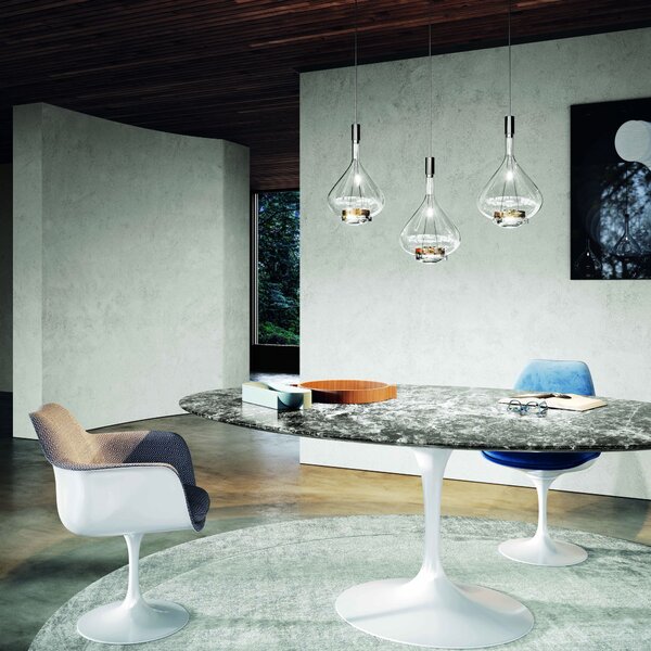 Lodes 14826 4627 Sky-Fall Medium, závěsné svítidlo bronzové sklo/černá, 12W LED 2700K, prům. 22cm