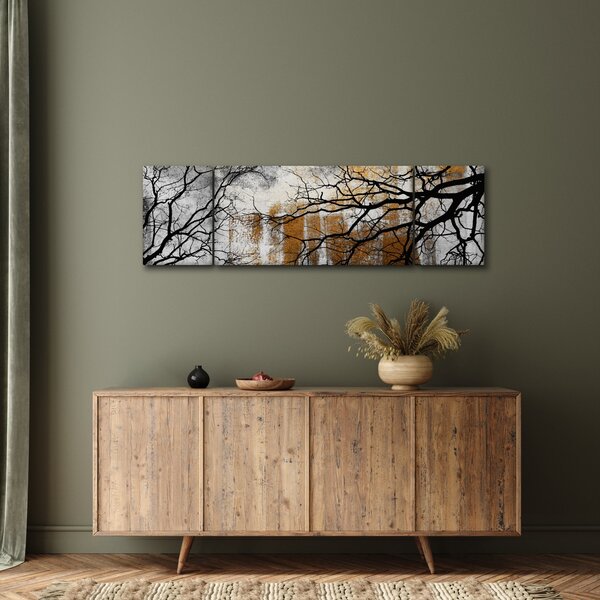 Obraz - Siluety stromů (170x50 cm)