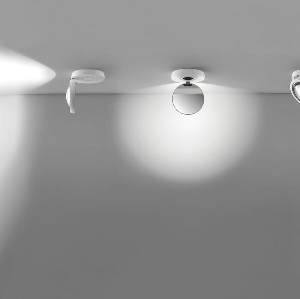 Lodes 16530 1030 Nautilus, bílé svítidlo s reflektorem, 15W LED 3000K dim, prům. 13,4cm