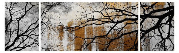 Obraz - Siluety stromů (170x50 cm)