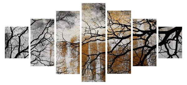 Obraz - Siluety stromů (210x100 cm)