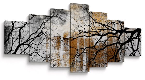Obraz - Siluety stromů (210x100 cm)