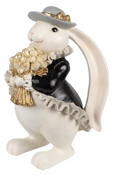 Velikonoční dekorační figurka veselý zajíček galantní nápadník – 22 cm