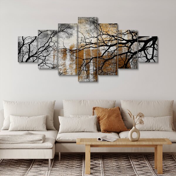 Obraz - Siluety stromů (210x100 cm)