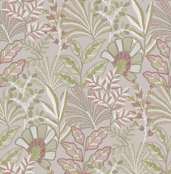 Vliesová tapeta na zeď, béžovo-růžová, listy, 142323, Jaipur, Graham Brown Premium