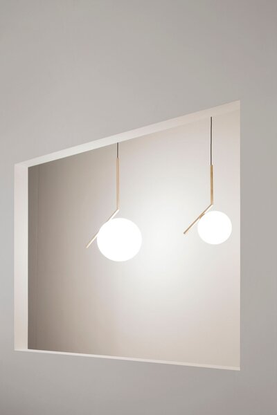 Flos F3175057 IC Lights S1, designové závěsné svítidlo, 1x60W E14, chrom, Ø 20cm