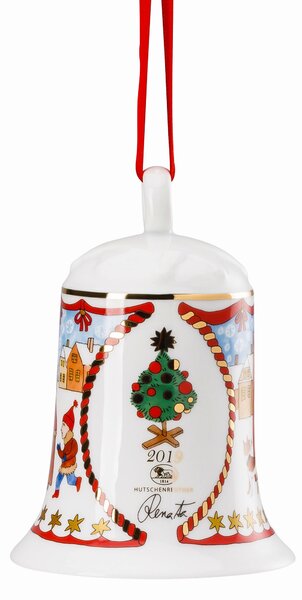 Rosenthal Porcelánový zvonek na stromeček Vánoční trh, 12 cm 02250-727312-27916