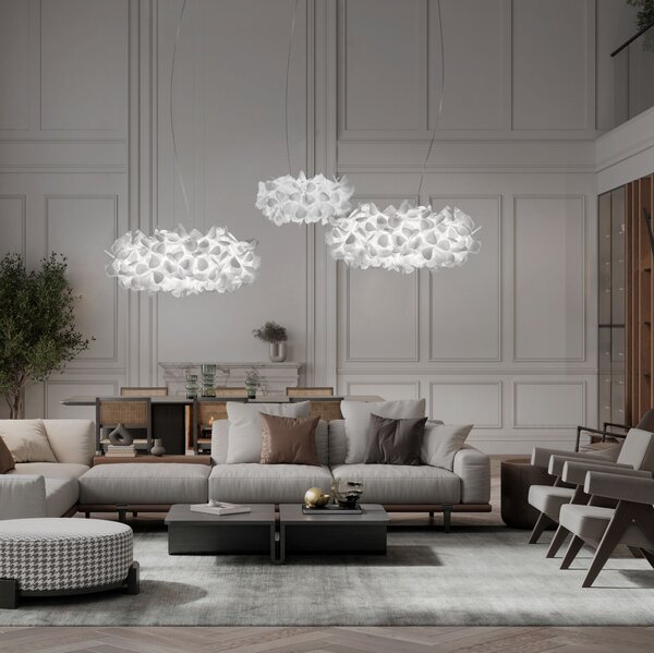 Slamp Clizia Mama Non Mama, designové svítidlo s červeným kabelem, 2x12W E27, prům. 53cm