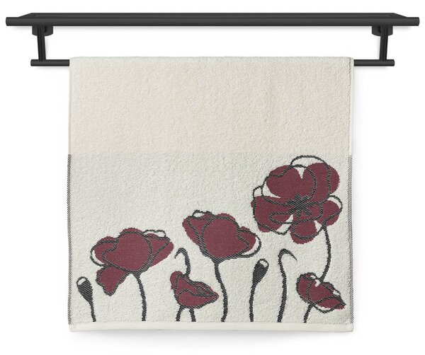 Ručník Veba TERRY Máky smetanová Velikost: 50x100 cm