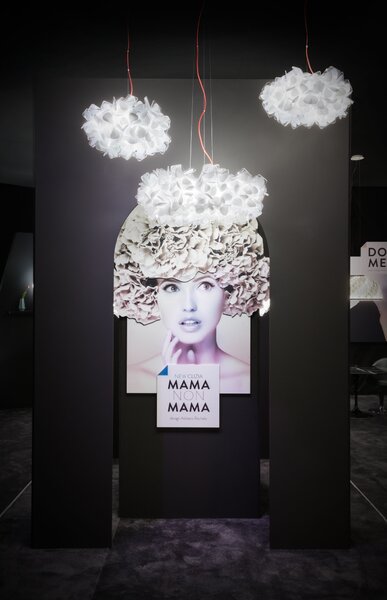 Slamp Clizia Mama Non Mama, designové svítidlo s červeným kabelem, 2x12W E27, prům. 53cm