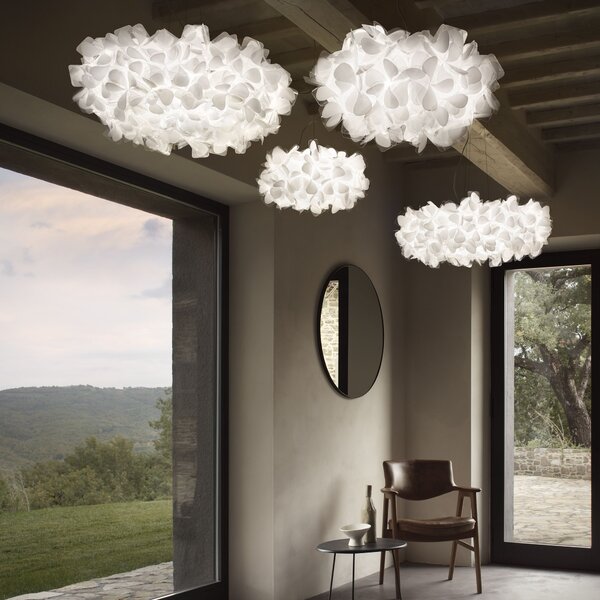 Slamp Clizia Mama Non Mama, designové svítidlo s červeným kabelem, 2x12W E27, prům. 53cm