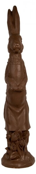 Velikonoční dekorační figurka hnědý zajíč s nůší barevných vajíček Zoete Pasen – 91 cm